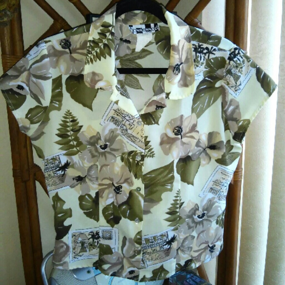 COPY - Blouse postcard floral large